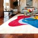 Handcrafted Color Block Abstract Modern Living Rug